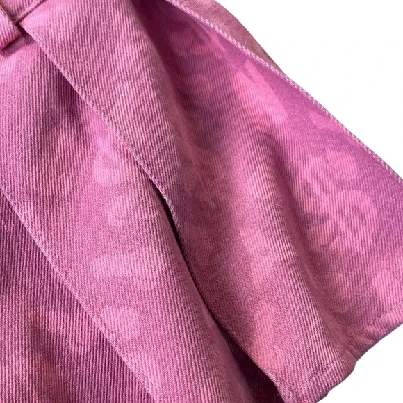 Namilia Dolls Kill Denim Skirt Pink Pleated Micro Mini Small, Punk - Picture 15 of 15